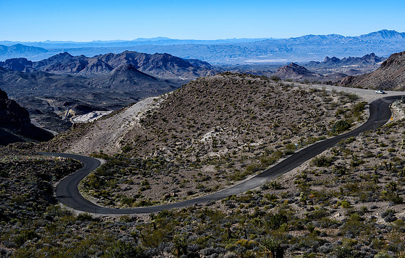 Route 66 through the mountains around Oatman, AZ