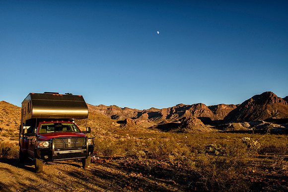 Wild camping in the mountains around Oatman, AZ